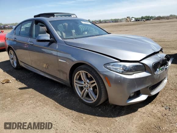 2015 BMW 5 Series 535i xDrive with VIN WBA5B3C50FD545705, listed as a Copart auction lot 61608065 with 86,804 mi miles and Salvage title. Bid and sale history available at DreamBid. Image 4.