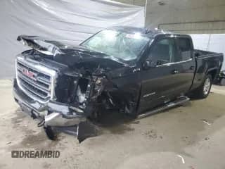 2018 GMC Sierra 1500 SLE z VIN 1GTV2MEC3JZ242272, wystawiony jako Copart lot #64230585 z przebiegiem 79 903 mil mil oraz Szkoda całkowita • Salvage title. Historia ofert i sprzedaży dostępna na DreamBid. Obrazek 1.