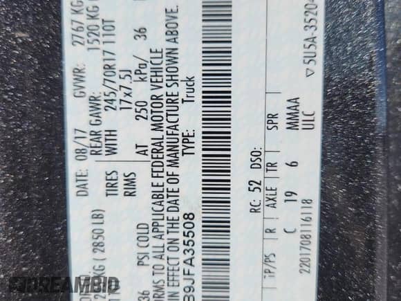 2018 Ford F-150 XL с VIN 1FTMF1CB9JFA35508, выставлен на аукционе Copart как лот 82439395 с пробегом 193 845 миль миль и Списание • Salvage title. История ставок и продаж доступна на DreamBid. Изображение 12.