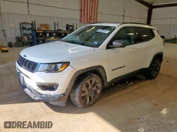 2021 Jeep Compass 80th Anniversary with VIN 3C4NJCEB4MT548641, listed as a Copart auction lot 72013535 with 75,728 mi miles and Clean title. Bid and sale history available at DreamBid. Image 1.