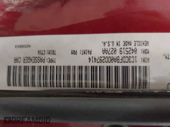 2013 Dodge Dart SXT with VIN 1C3CDFBA0DD297414, listed as a IAAI auction lot 43387355 with 118,818 mi miles and . Bid and sale history available at DreamBid. Image 9.