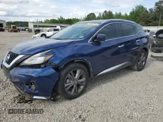 2021 Nissan Murano Platinum with VIN 5N1AZ2DJ2MC102456, listed as a Copart auction lot 54205365 with 78,802 mi miles and Salvage title. Bid and sale history available at DreamBid. Image 1.