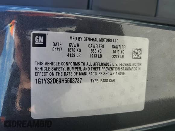 2017 Chevrolet Corvette Z06 2LZ with VIN 1G1YS2D69H5603737, listed as a Copart auction lot 73767964 with Not provided miles and Salvage title. Bid and sale history available at DreamBid. Image 13.