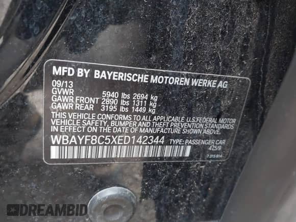 2014 BMW 7 Series ALPINA B7 xDrive с VIN WBAYF8C5XED142344, выставлен на аукционе IAAI как лот 43515506 с пробегом 143 844 миль миль и . История ставок и продаж доступна на DreamBid. Изображение 9.