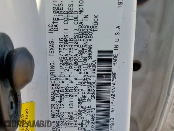 2013 Toyota Tacoma PreRunner z VIN 5TFJU4GN5DX040573, wystawiony jako Copart lot #72081405 z przebiegiem 80 555 mil mil oraz Szkoda całkowita • Salvage title. Historia ofert i sprzedaży dostępna na DreamBid. Obrazek 13.