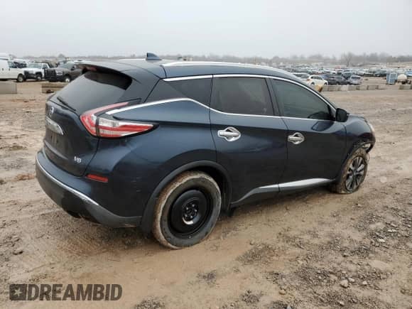 2017 Nissan Murano SL with VIN 5N1AZ2MG3HN153818, listed as a Copart auction lot 86390744 with 163,360 mi miles and Salvage title. Bid and sale history available at DreamBid. Image 3.