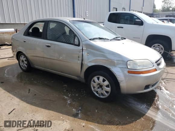 2005 Chevrolet Aveo LS with VIN KL1TD52635B349480, listed as a Copart auction lot 60235835 with Not provided miles and Non repairable. Bid and sale history available at DreamBid. Image 4.