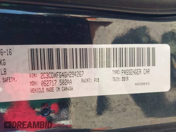 2016 Dodge Charger SE z VIN 2C3CDXFG4GH294267, wystawiony jako IAAI lot #41887393 z przebiegiem 117 649 mil mil oraz . Historia ofert i sprzedaży dostępna na DreamBid. Obrazek 9.