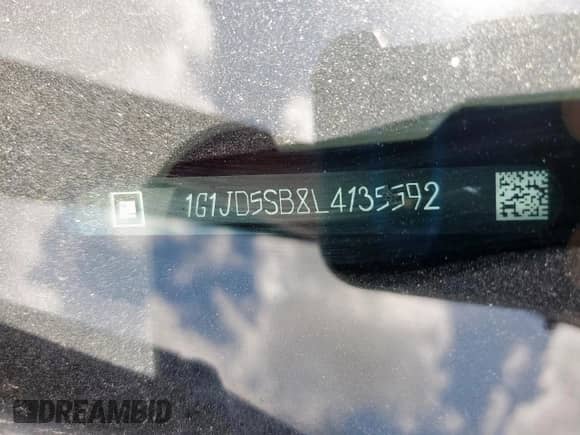 2020 Chevrolet Sonic LT с VIN 1G1JD5SB8L4135592, выставлен на аукционе Copart как лот 64617475 с пробегом 96 224 миль миль и Списание • Salvage title. История ставок и продаж доступна на DreamBid. Изображение 12.