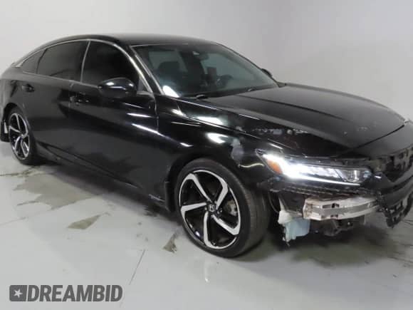 2020 Honda Accord Sport z VIN 1HGCV1F32LA145918, wystawiony jako Copart lot #85575305 z przebiegiem 66 966 mil mil oraz Szkoda całkowita • Salvage title. Historia ofert i sprzedaży dostępna na DreamBid. Obrazek 1.