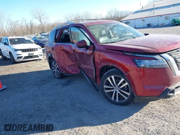 2024 Nissan Pathfinder Platinum с VIN 5N1DR3DJ1RC205331, выставлен на аукционе IAAI как лот 41460658 с пробегом 22 980 миль миль и . История ставок и продаж доступна на DreamBid. Изображение 6.