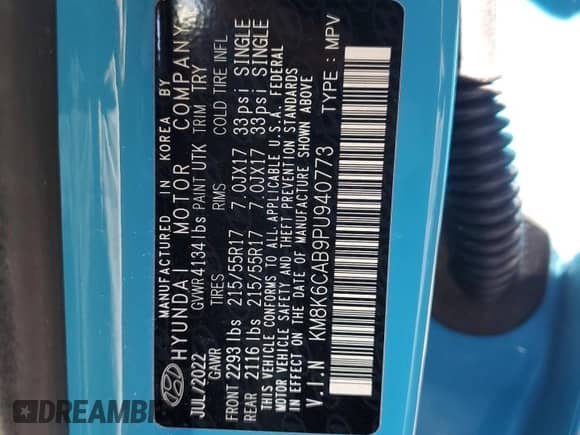 2023 Hyundai Kona SEL с VIN KM8K6CAB9PU940773, выставлен на аукционе Copart как лот 50190565 с пробегом 24 213 миль миль и Списание • Salvage title. История ставок и продаж доступна на DreamBid. Изображение 13.