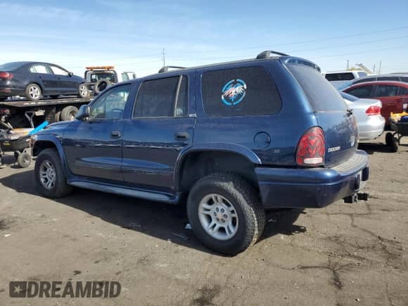 2002 Dodge Durango SLT with VIN 1B4HS48Z22F219806, listed as a Copart auction lot 77704344 with 177,595 mi miles and Salvage title. Bid and sale history available at DreamBid. Image 2.