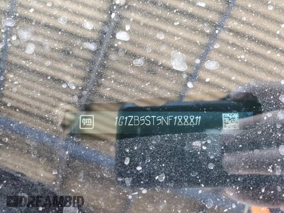 2022 Chevrolet Malibu LS z VIN 1G1ZB5ST5NF188811, wystawiony jako Copart lot #80685725 z przebiegiem Nie podano mil oraz Szkoda całkowita • Salvage title. Historia ofert i sprzedaży dostępna na DreamBid. Obrazek 12.