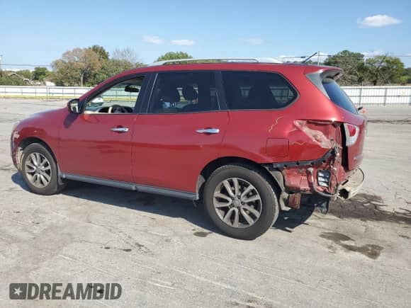 2015 Nissan Pathfinder S with VIN 5N1AR2MM6FC711725, listed as a Copart auction lot 82179875 with 174,711 mi miles and Salvage title. Bid and sale history available at DreamBid. Image 2.