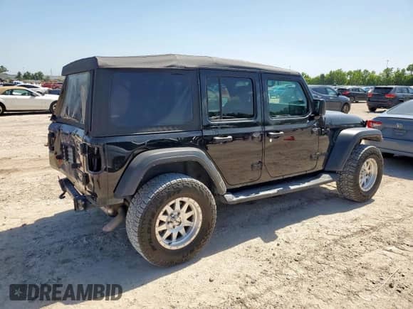 2023 Jeep Wrangler Sport S with VIN 1C4HJXDG7PW526195, listed as a Copart auction lot 66521735 with 54,082 mi miles and Salvage title. Bid and sale history available at DreamBid. Image 3.