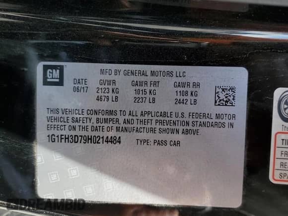 2017 Chevrolet Camaro 2SS z VIN 1G1FH3D79H0214484, wystawiony jako Copart lot #81656505 z przebiegiem 37 823 mil mil oraz Szkoda całkowita • Salvage title. Historia ofert i sprzedaży dostępna na DreamBid. Obrazek 12.