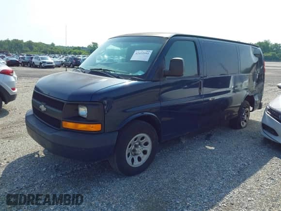 2009 Chevrolet Express Cargo with VIN 1GCFG15X691183218, listed as a IAAI auction lot 42419591 with 181,296 mi miles and . Bid and sale history available at DreamBid. Image 2.