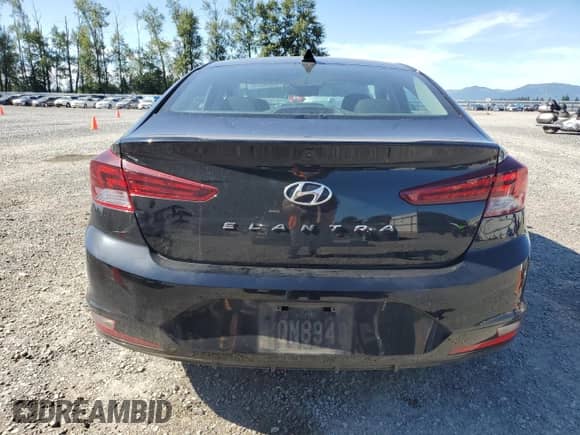 2020 Hyundai Elantra Value Edition with VIN KMHD84LFXLU955950, listed as a Copart auction lot 63858375 with 89,161 mi miles and Salvage title. Bid and sale history available at DreamBid. Image 6.