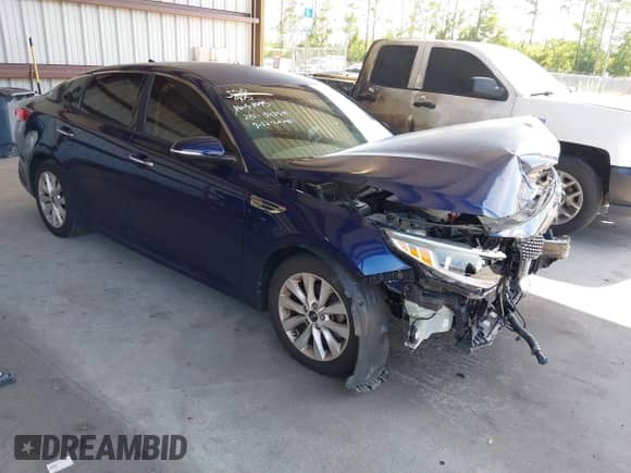 2016 Kia Optima EX with VIN 5XXGU4L31GG005233, listed as a IAAI auction lot 42763818 with 131,055 mi miles and . Bid and sale history available at DreamBid. Image 1.