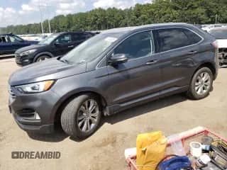 2019 Ford Edge Titanium with VIN 2FMPK4K99KBC64486, listed as a Copart auction lot 71465835 with 60,787 mi miles and Salvage title. Bid and sale history available at DreamBid. Image 1.