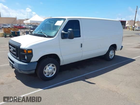 2012 Ford Econoline Cargo Commercial with VIN 1FTNE1EW8CDA81921, listed as a IAAI auction lot 43317418 with 22,175 mi miles and . Bid and sale history available at DreamBid. Image 2.