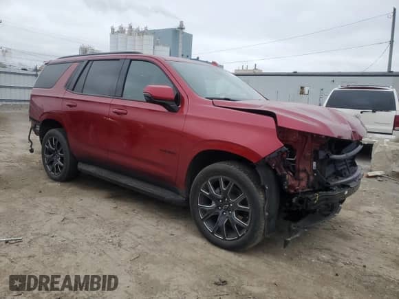 2023 Chevrolet Tahoe RST with VIN 1GNSKRKD8PR322728, listed as a Copart auction lot 87262694 with 27,901 mi miles and Salvage title. Bid and sale history available at DreamBid. Image 4.
