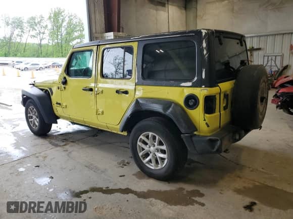 2023 Jeep Wrangler Willys with VIN 1C4HJXDG0PW653712, listed as a Copart auction lot 58603245 with 66,598 mi miles and Salvage title. Bid and sale history available at DreamBid. Image 2.