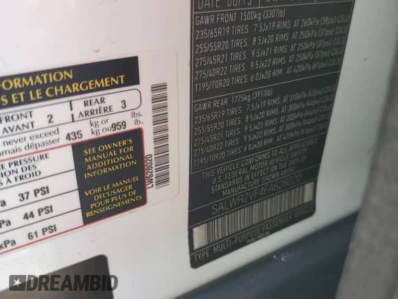 2015 Land Rover Range Rover Sport HSE с VIN SALWR2VF4FA628020, выставлен на аукционе Copart как лот 71393985 с пробегом Не указан миль и Списание • Salvage title. История ставок и продаж доступна на DreamBid. Изображение 13.