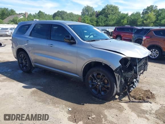 2021 Dodge Durango GT Plus with VIN 1C4RDJDG3MC765667, listed as a IAAI auction lot 43069331 with 51,389 mi miles and . Bid and sale history available at DreamBid. Image 1.