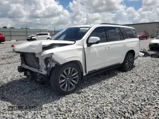2021 Cadillac Escalade Sport with VIN 1GYS3FKL0MR424638, listed as a Copart auction lot 80495535 with 50,096 mi miles and Salvage title. Bid and sale history available at DreamBid. Image 1.