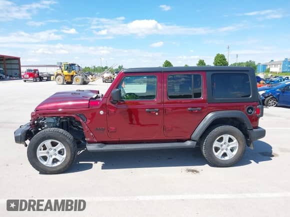 2021 Jeep Wrangler Unlimited Sport with VIN 1C4HJXKNXMW709412, listed as a IAAI auction lot 42151533 with 77,547 mi miles and . Bid and sale history available at DreamBid. Image 15.
