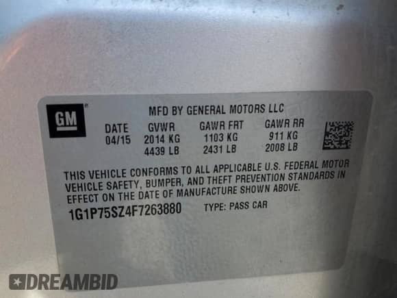 2015 Chevrolet Cruze Diesel z VIN 1G1P75SZ4F7263880, wystawiony jako Copart lot #66901815 z przebiegiem 196 972 mil mil oraz Szkoda całkowita • Salvage title. Historia ofert i sprzedaży dostępna na DreamBid. Obrazek 13.