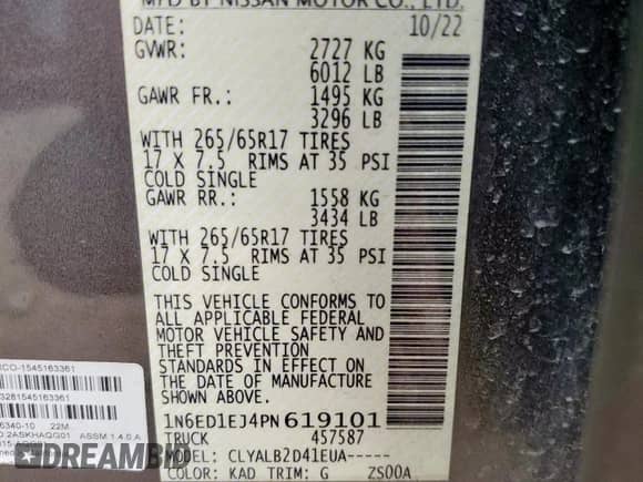 2023 Nissan Frontier SV z VIN 1N6ED1EJ4PN619101, wystawiony jako Copart lot #84002895 z przebiegiem 43 407 mil mil oraz Szkoda całkowita • Salvage title. Historia ofert i sprzedaży dostępna na DreamBid. Obrazek 13.