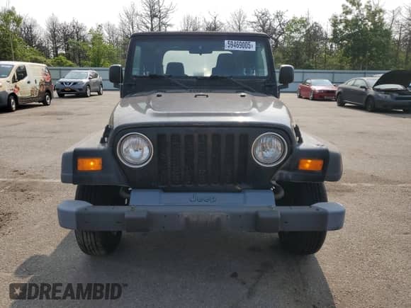 2003 Jeep Wrangler X z VIN 1J4FA39S23P359983, wystawiony jako Copart lot #59469005 z przebiegiem 118 585 mil mil oraz Czysty tytuł • Clean title. Historia ofert i sprzedaży dostępna na DreamBid. Obrazek 5.