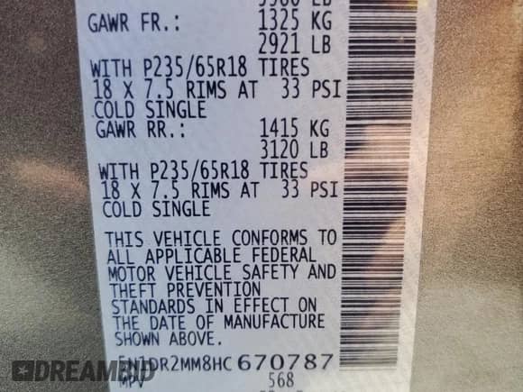 2017 Nissan Pathfinder SV with VIN 5N1DR2MM8HC670787, listed as a Copart auction lot 80729695 with 109,301 mi miles and Clean title. Bid and sale history available at DreamBid. Image 13.