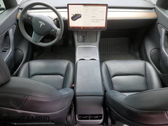 2021 Tesla Model Y Long Range with VIN 5YJYGAEE9MF188372, listed as a Copart auction lot 56622453 with 44,265 mi miles and Salvage title. Bid and sale history available at DreamBid. Image 8.