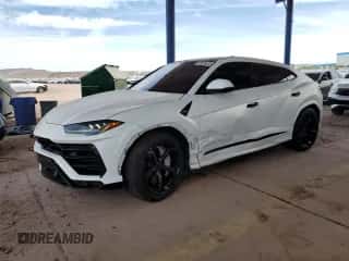 2020 Lamborghini Urus with VIN ZPBUA1ZL6LLA09928, listed as a Copart auction lot 58558635 with 18,349 mi miles and Salvage title. Bid and sale history available at DreamBid. Image 1.