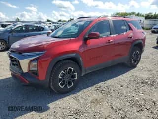 2025 Chevrolet Equinox FWD ACTIV z VIN 3GNAXKEG0SL145943, wystawiony jako Copart lot #61814415 z przebiegiem 13 375 mil mil oraz Szkoda całkowita • Salvage title. Historia ofert i sprzedaży dostępna na DreamBid. Obrazek 1.