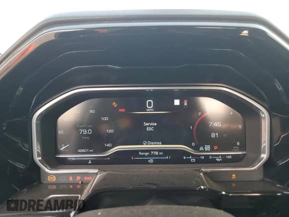 2022 GMC Sierra 1500 SLT with VIN 1GTUUDEDXNZ635464, listed as a Copart auction lot 62771555 with 48,801 mi miles and Salvage title. Bid and sale history available at DreamBid. Image 9.