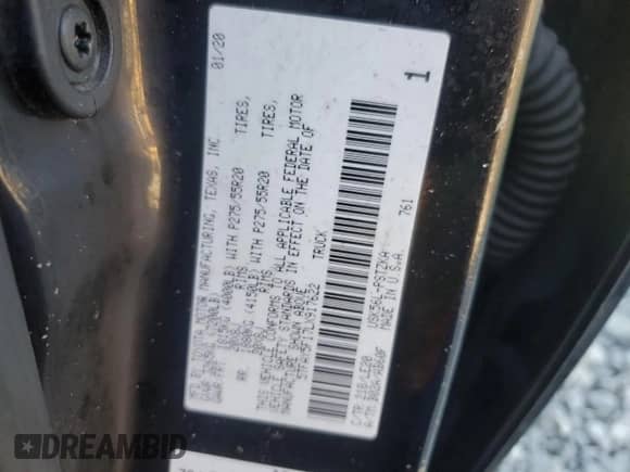 2020 Toyota Tundra Platinum z VIN 5TFAY5F17LX917622, wystawiony jako Copart lot #87110085 z przebiegiem 75 405 mil mil oraz Szkoda całkowita • Salvage title. Historia ofert i sprzedaży dostępna na DreamBid. Obrazek 12.