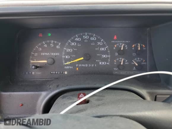 1997 Chevrolet Silverado 1500 with VIN 1GCEC14M5VZ154299, listed as a Copart auction lot 71162795 with 154,273 mi miles and Salvage title. Bid and sale history available at DreamBid. Image 9.