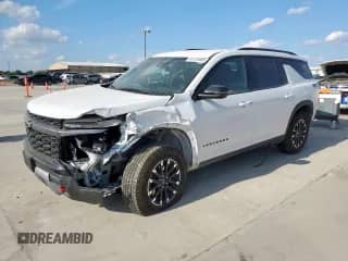 2024 Chevrolet Traverse AWD Z71 с VIN 1GNEVJKS6RJ143254, выставлен на аукционе Copart как лот 81724485 с пробегом 24 374 миль миль и Списание • Salvage title. История ставок и продаж доступна на DreamBid. Изображение 1.