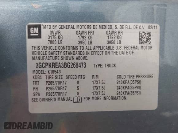 2011 Chevrolet Silverado 1500 LS z VIN 3GCPKREA3BG268473, wystawiony jako IAAI lot #42248752 z przebiegiem 202 057 mil mil oraz . Historia ofert i sprzedaży dostępna na DreamBid. Obrazek 9.