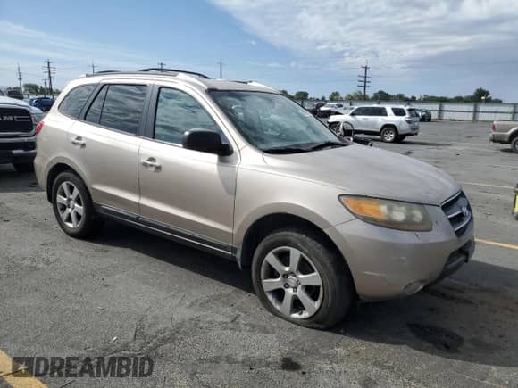 2007 Hyundai Santa Fe SE with VIN 5NMSH73EX7H106645, listed as a Copart auction lot 66226395 with 226,893 mi miles and Clean title. Bid and sale history available at DreamBid. Image 4.