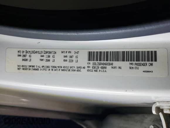 2008 Dodge Avenger SXT с VIN 1B3LC56R48N603640, выставлен на аукционе Copart как лот 68100665 с пробегом 135 804 миль миль и Чистый • Clean title. История ставок и продаж доступна на DreamBid. Изображение 12.