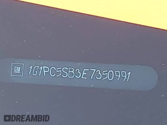 2014 Chevrolet Cruze 1LT with VIN 1G1PC5SB3E7350991, listed as a IAAI auction lot 43212960 with 76,522 mi miles and . Bid and sale history available at DreamBid. Image 9.