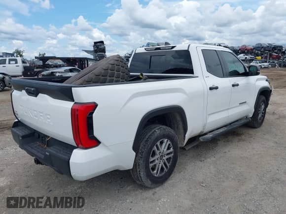 2024 Toyota Tundra SR5 with VIN 5TFLA5DA2RX149203, listed as a IAAI auction lot 42393778 with 22,750 mi miles and . Bid and sale history available at DreamBid. Image 4.