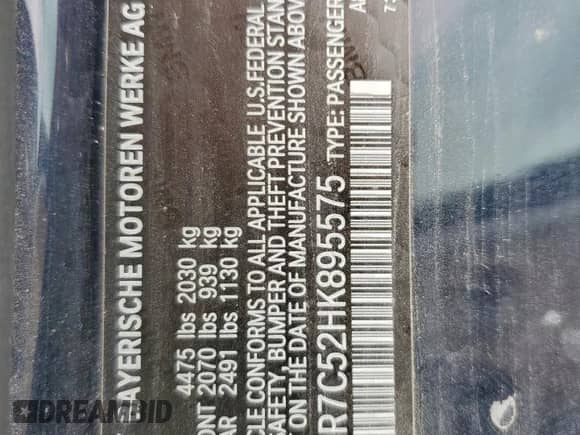 2017 BMW 4 Series 430i с VIN WBA4R7C52HK895575, выставлен на аукционе Copart как лот 55348865 с пробегом 57 288 миль миль и Чистый • Clean title. История ставок и продаж доступна на DreamBid. Изображение 12.