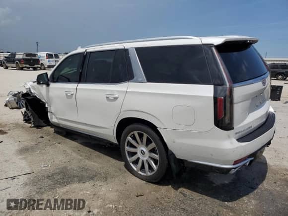 2023 Cadillac Escalade 4WD Premium Luxury Platinum with VIN 1GYS4DKLXPR527295, listed as a Copart auction lot 65547465 with 33,066 mi miles and Non repairable. Bid and sale history available at DreamBid. Image 2.